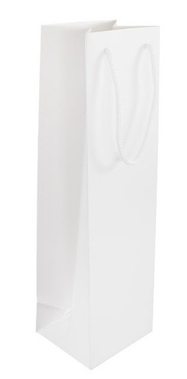Papírová taška na víno PÁLAVA - bílá, matná - 110x100x380 mm - OD008