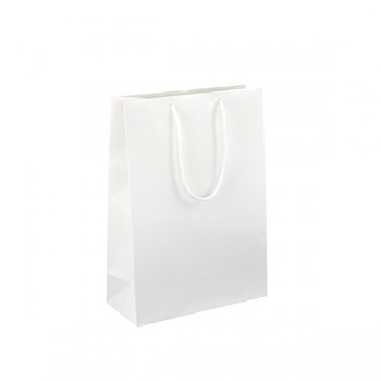 Dárková taška bílá Verona - bílá, lesk - 250x110x350 mm - CRVE05